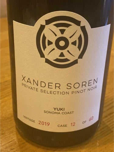 2019 Xander Soren Yuki Private Selection Pinot Noir